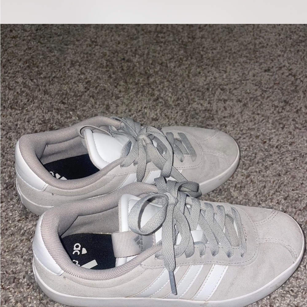 Adidas Gray and White sneakers